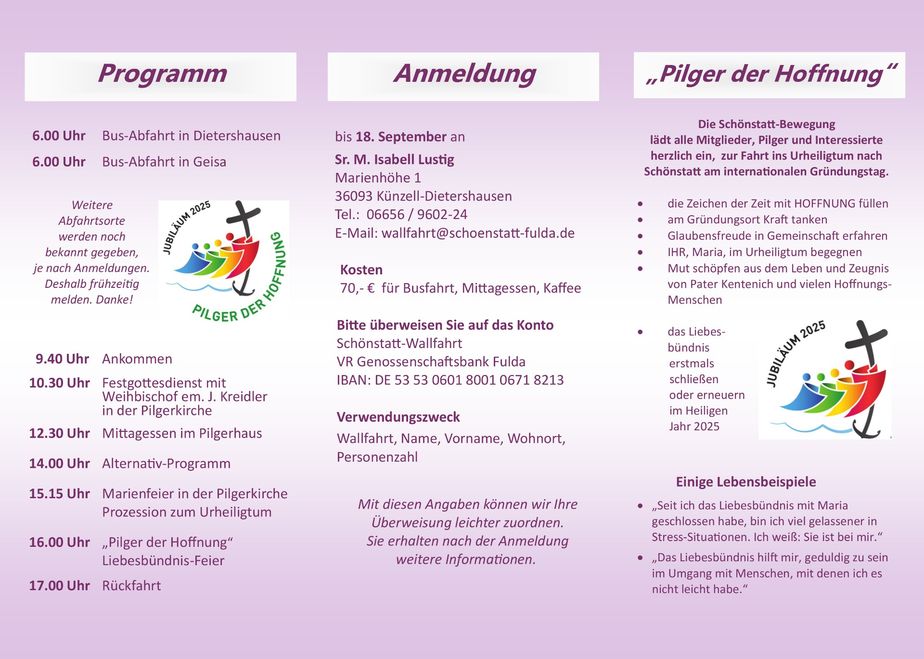 Wallfahrt nach Schönstatt B
